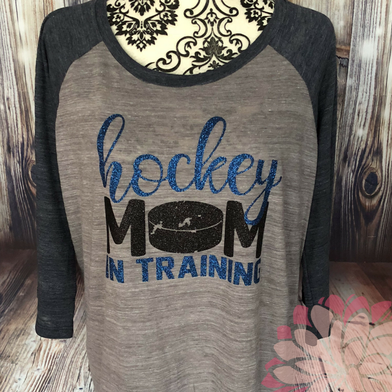 Hockey Mom In Training Ladies Style Raglan T-Shirt