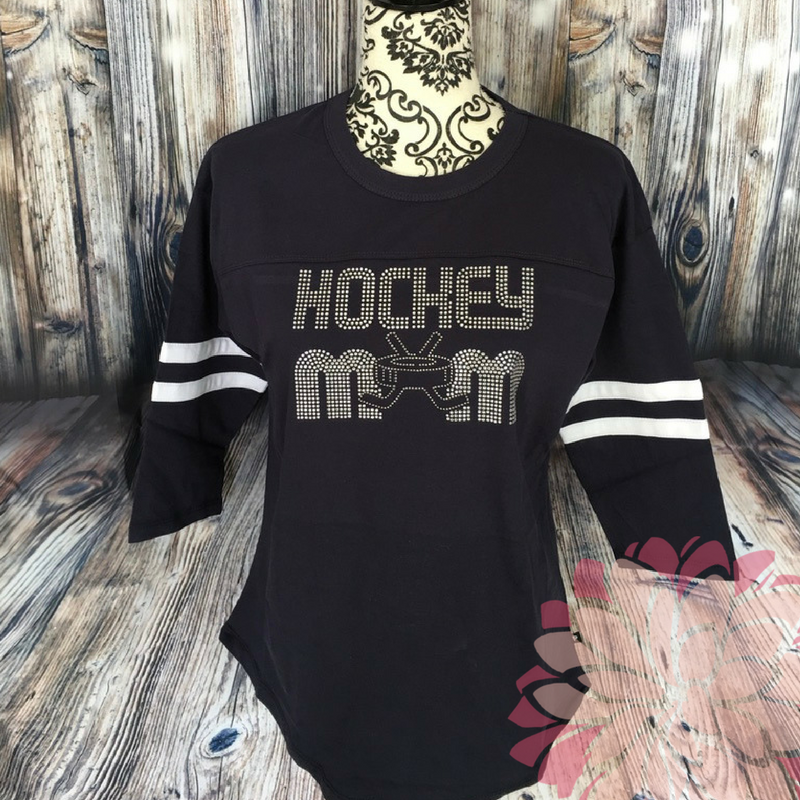 Hockey Mom Bling Rally Style Jersey Shirt