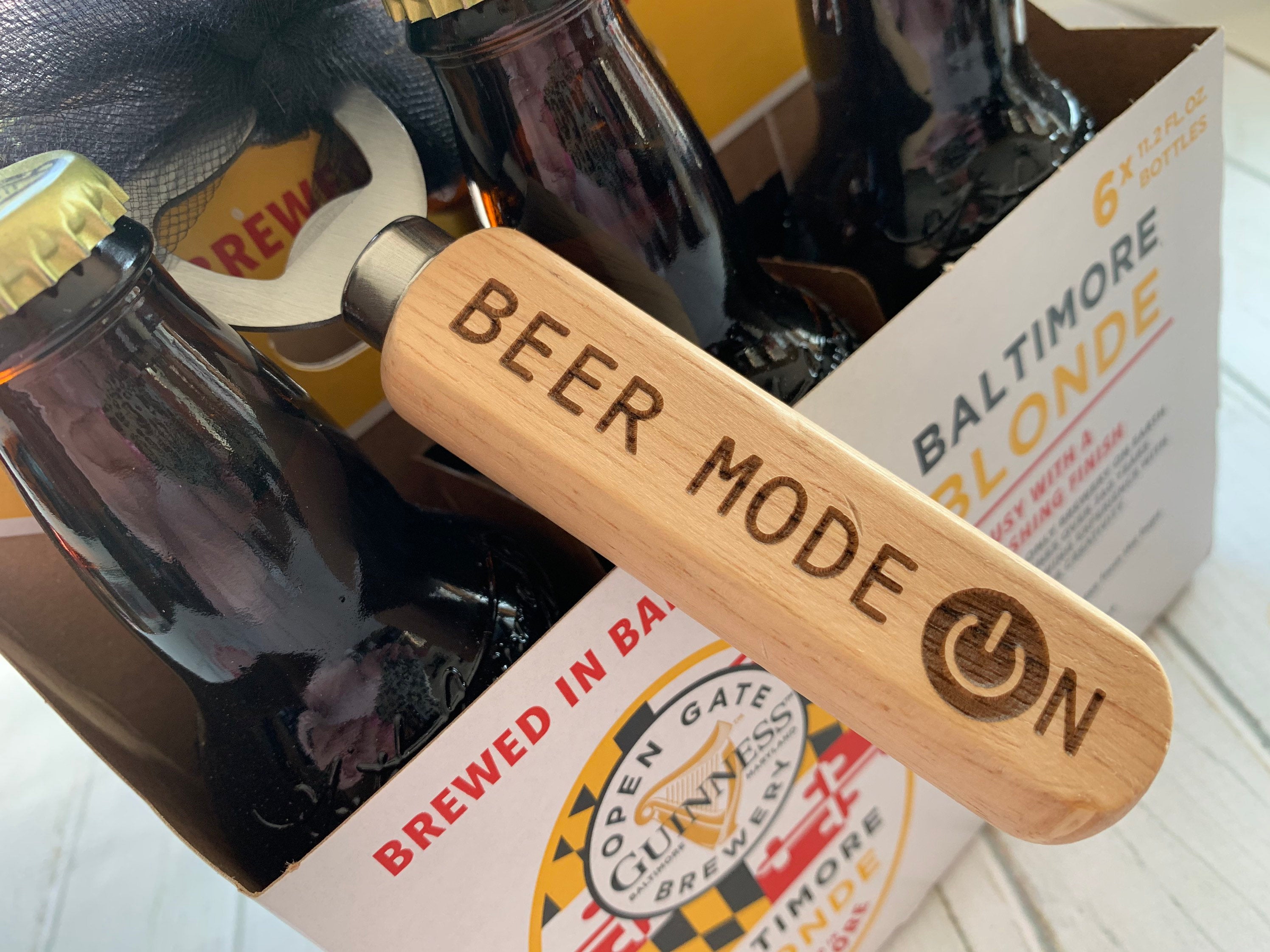 Beer Mode On Bottle Opener; Father's Day Gift; Grooms Gift; Wedding Favors; Engagement Gift